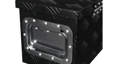 Spec-D Universal 31" Heavy Duty Black Aluminum Tool Box w/ Side Handles, Lock, & Keys                                     - TBOX-ALM03BK - Image 7