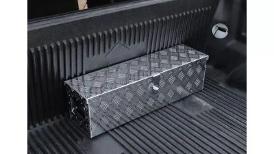 Spec-D Universal 31" Heavy Duty Silver Aluminum Tool Box w/ Side Handles, Lock, & Keys                                     - TBOX-ALM03 - Image 3