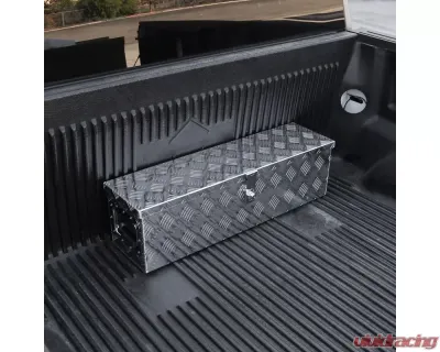 Spec-D Universal 31" Silver Aluminum Heavy Duty Truck Tool Box w/ Side Handles, Lock & Keys - TBOX-ALM03
