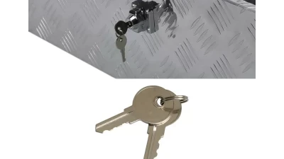 Spec-D Universal 31" Heavy Duty Silver Aluminum Tool Box w/ Side Handles, Lock, & Keys                                     - TBOX-ALM03 - Image 8