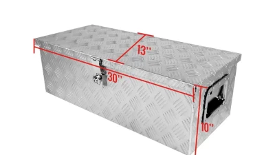 Spec-D Universal 30" Heavy Duty Aluminum Truck Tool Box w/ Side Handles, Lock & Keys                                     - TBOX-ALM05 - Image 2