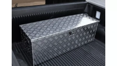 Spec-D Universal 44" Heavy Duty Silver Aluminum Truck Tool Box w/ Side Handles, Lock, & Keys                                     - TBOX-ALM06 - Image 3