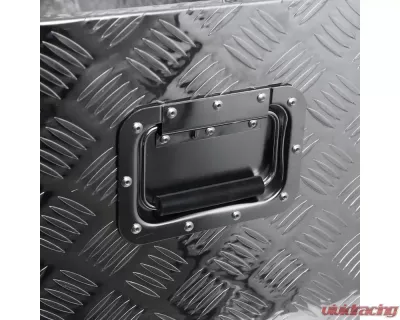 Spec-D Universal 44" Heavy Duty Silver Aluminum Truck Tool Box w/ Side Handles, Lock, & Keys - TBOX-ALM06