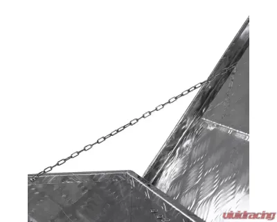 Spec-D Universal 44" Heavy Duty Silver Aluminum Truck Tool Box w/ Side Handles, Lock, & Keys - TBOX-ALM06