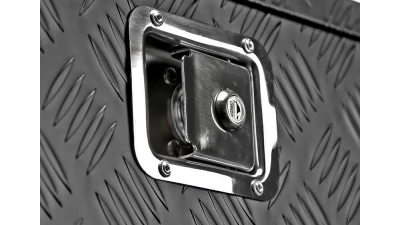 Spec-D Universal 15~28" Black Heavy Duty Aluminum Truck Trailer Tongue Tool Box w/ Lock & Keys                                     - TBOX-ALM08BK - Image 7