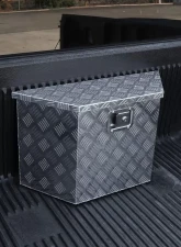 Spec-D Universal 15-28" Silver Aluminum Heavy Duty Truck Trailer Tongue Tool Box w/ Lock & Keys                                     - TBOX-ALM08 - Image 3