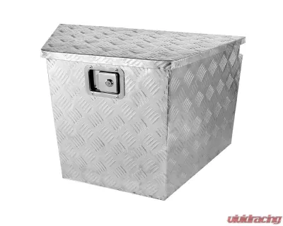 Spec-D Universal 15-29" Silver Aluminum Heavy Duty Truck Trailer Tongue Tool Box w/ Lock & Keys - TBOX-ALM09