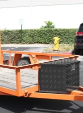 Spec-D Universal 15~29" Heavy Duty Black Aluminum Truck Trailer Tongue Tool Box w/ Lock & Keys                                     - TBOX-ALM09BK - Image 8