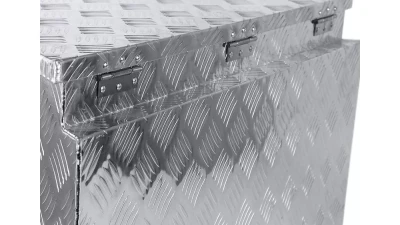 Spec-D Universal 15~29" Silver Heavy Duty Aluminum Truck Trailer Tongue Tool Box w/ Lock & Keys                                     - TBOX-ALM09 - Image 8