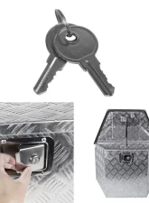 Spec-D Universal 15-29" Silver Aluminum Heavy Duty Truck Trailer Tongue Tool Box w/ Lock & Keys                                     - TBOX-ALM09 - Image 9