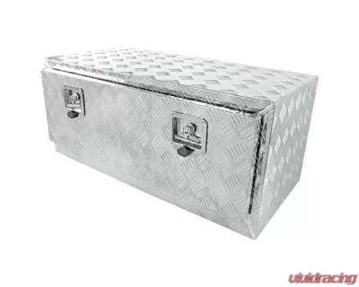 Spec-D Universal 36" Heavy Duty Silver Aluminum Underbody Truck Tool Box w/ T-Handle Latches, Locks, & Keys - TBOX-ALM11