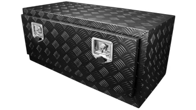 Spec-D Universal 36" Heavy Duty Black Aluminum Underbody Truck Tool Box w/ T-Handle Latches, Locks, & Keys                                     - TBOX-ALM11BK - Image 10