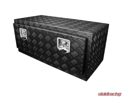 Spec-D Universal 36" Heavy Duty Black Aluminum Underbody Truck Tool Box w/ T-Handle Latches, Locks, & Keys - TBOX-ALM11BK