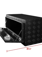 Spec-D Universal 36" Heavy Duty Black Aluminum Underbody Truck Tool Box w/ T-Handle Latches, Locks, & Keys                                     - TBOX-ALM11BK - Image 3