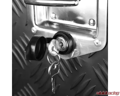 Spec-D Universal 36" Heavy Duty Black Aluminum Underbody Truck Tool Box w/ T-Handle Latches, Locks, & Keys - TBOX-ALM11BK