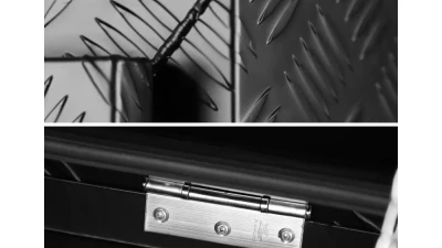 Spec-D Universal 36" Heavy Duty Black Aluminum Underbody Truck Tool Box w/ T-Handle Latches, Locks, & Keys                                     - TBOX-ALM11BK - Image 7