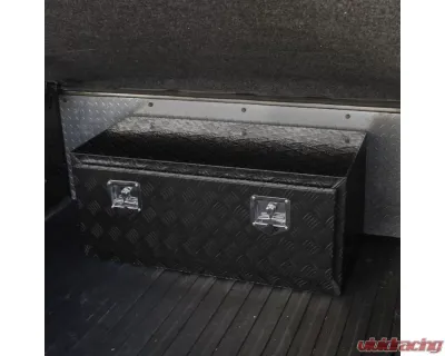 Spec-D Universal 36" Heavy Duty Black Aluminum Underbody Truck Tool Box w/ T-Handle Latches, Locks, & Keys - TBOX-ALM11BK
