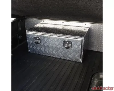 Spec-D Universal 36" Heavy Duty Silver Aluminum Underbody Truck Tool Box w/ T-Handle Latches, Locks, & Keys - TBOX-ALM11