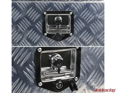 Spec-D Universal 36" Heavy Duty Silver Aluminum Underbody Truck Tool Box w/ T-Handle Latches, Locks, & Keys - TBOX-ALM11