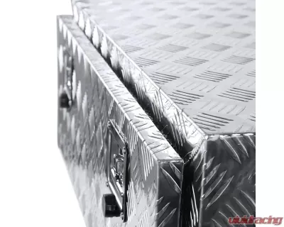 Spec-D Universal 36" Heavy Duty Silver Aluminum Underbody Truck Tool Box w/ T-Handle Latches, Locks, & Keys - TBOX-ALM11