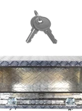 Spec-D Universal 36" Heavy Duty Silver Aluminum Underbody Truck Tool Box w/ T-Handle Latches, Locks, & Keys                                     - TBOX-ALM11 - Image 8