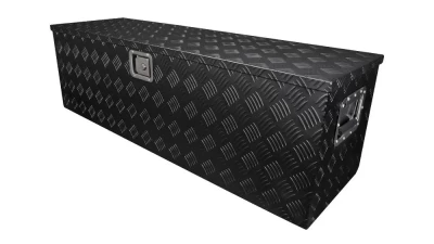 Spec-D Universal 49" Heavy Duty Black Aluminum Truck Tool Box w/ Side Handles, Lock, & Keys                                     - TBOX-ALM14BK - Image 10