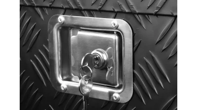 Spec-D Universal 49" Heavy Duty Black Aluminum Truck Tool Box w/ Side Handles, Lock, & Keys                                     - TBOX-ALM14BK - Image 5