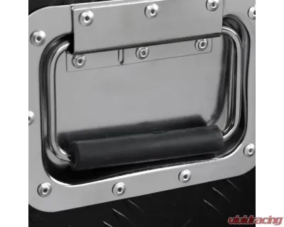 Spec-D Universal 49" Heavy Duty Black Aluminum Truck Tool Box w/ Side Handles, Lock, & Keys - TBOX-ALM14BK