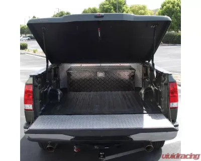 Spec-D Universal 49" Heavy Duty Black Aluminum Truck Tool Box w/ Side Handles, Lock, & Keys - TBOX-ALM14BK