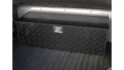 Spec-D Universal 49" Heavy Duty Black Aluminum Truck Tool Box w/ Side Handles, Lock, & Keys                                     - TBOX-ALM14BK - Image 9