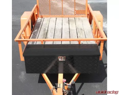 Spec-D Universal 49" Heavy Duty Black Aluminum Truck Tool Box w/ Side Handles, Lock, & Keys - TBOX-ALM14BK