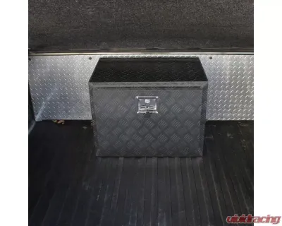 Spec-D Universal 24" Black Aluminum Heavy Duty Underbody Truck Tool Box w/ T-Handle Latch, Lock & Keys - TBOX-ALM15BK