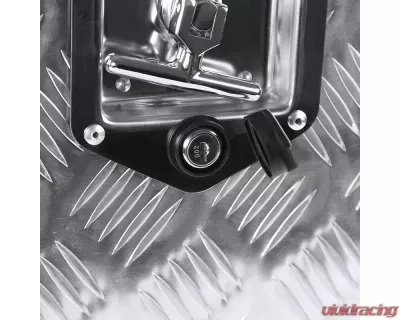 Spec-D Universal 24" Heavy Duty Silver Aluminum Underbody Truck Tool Box w/ T-Handle Latch, Lock, & Keys - TBOX-ALM15