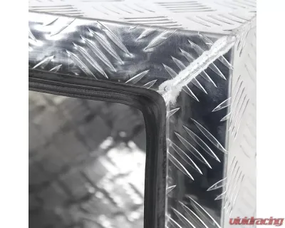 Spec-D Universal 24" Heavy Duty Silver Aluminum Underbody Truck Tool Box w/ T-Handle Latch, Lock, & Keys - TBOX-ALM15