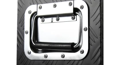 Spec-D Universal 24" Heavy Duty Black Aluminum Tool Box w/ Side Handles, Lock, & Keys                                     - TBOX-ALM25BK - Image 7