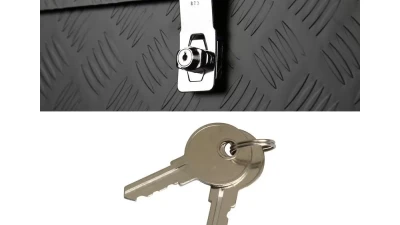 Spec-D Universal 24" Heavy Duty Black Aluminum Tool Box w/ Side Handles, Lock, & Keys                                     - TBOX-ALM25BK - Image 8