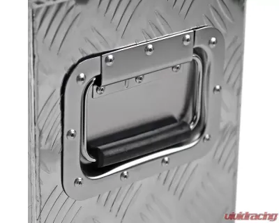 Spec-D Universal 24" Heavy Duty Silver Aluminum Truck Tool Box w/ Side Handles, Lock, & Keys - TBOX-ALM25