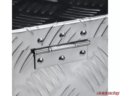 Spec-D Universal 24" Heavy Duty Silver Aluminum Truck Tool Box w/ Side Handles, Lock, & Keys - TBOX-ALM25