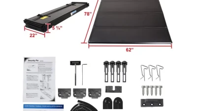 Spec-D 6.5' Bed Hard Quad-Fold Tonneau Cover Dodge | Ram | Mitsubishi 2005-2011                                     - TC4H-DAK05-65-SP - Image 8