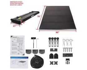 Spec-D 6' Short Bed Hard Quad-Fold Tonneau Cover Toyota Pickup 1989-2004