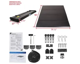Spec-D 6.4' Bed Hard Quad-Fold Tonneau Cover Dodge RAM 2002-2021