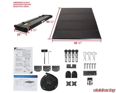 Spec-D 78" Bed Hard Quad-Fold Tonneau Cover Chevrolet | GMC 2014-2019 - TC4H-SIV14-65-SP