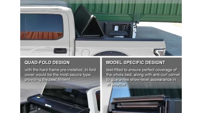 Spec-D 6' Standard Bed Hard Quad-Fold Tonneau Cover Toyota Tacoma 2005-2015                                     - TC4H-TAC05-6-SP - Image 2