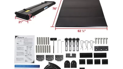 Spec-D 6' Standard Bed Hard Quad-Fold Tonneau Cover Toyota Tacoma 2005-2015                                     - TC4H-TAC05-6-SP - Image 8