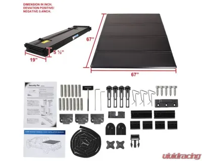 Spec-D 5'6" Bed Hard Quad-Fold Tonneau Cover Nissan Titan 2016-2021 - TC4H-TIT16-55-SP
