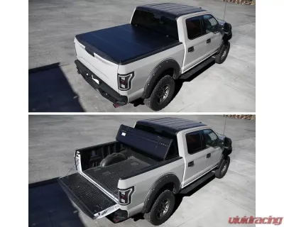 Spec-D 6.5' Short Bed Hard Quad-Fold Tonneau Cover Toyota Tundra 2014-2019 - TC4H-TUN14-65-SP