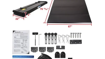 Spec-D 6.5' Short Bed Hard Quad-Fold Tonneau Cover Toyota Tundra 2014-2019                                     - TC4H-TUN14-65-SP - Image 8