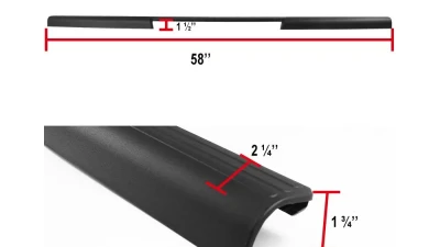 Spec-D Black Textured ABS OE Style Tailgate Cap Cover Nissan Frontier 2005-2012                                     - TGP-FRO05-BK-FS - Image 2