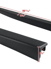 Spec-D Black Textured ABS Tailgate Cap Protector Cover Hummer H2 2005-2009                                     - TGP-H206-BK-FS - Image 2