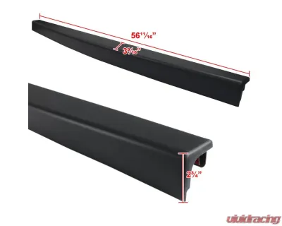 Spec-D Black Textured ABS Tailgate Cap Protector Cover Hummer H2 2005-2009 - TGP-H206-BK-FS